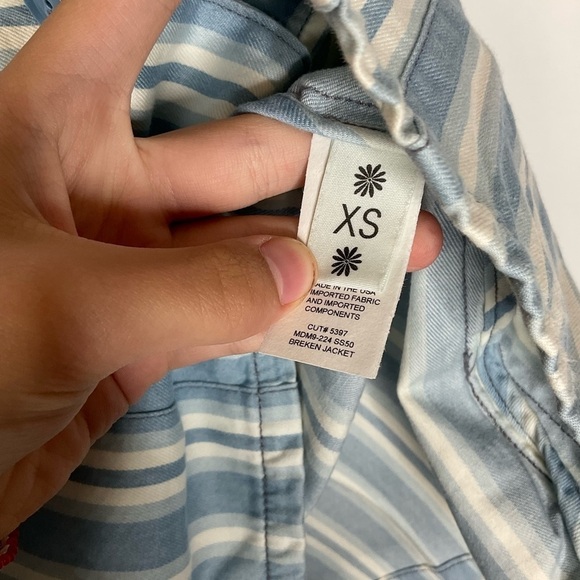 Show Me Your Mumu Brecken Jacket Striped Blazer Jacket Size Xsmall - Picture 6 of 7